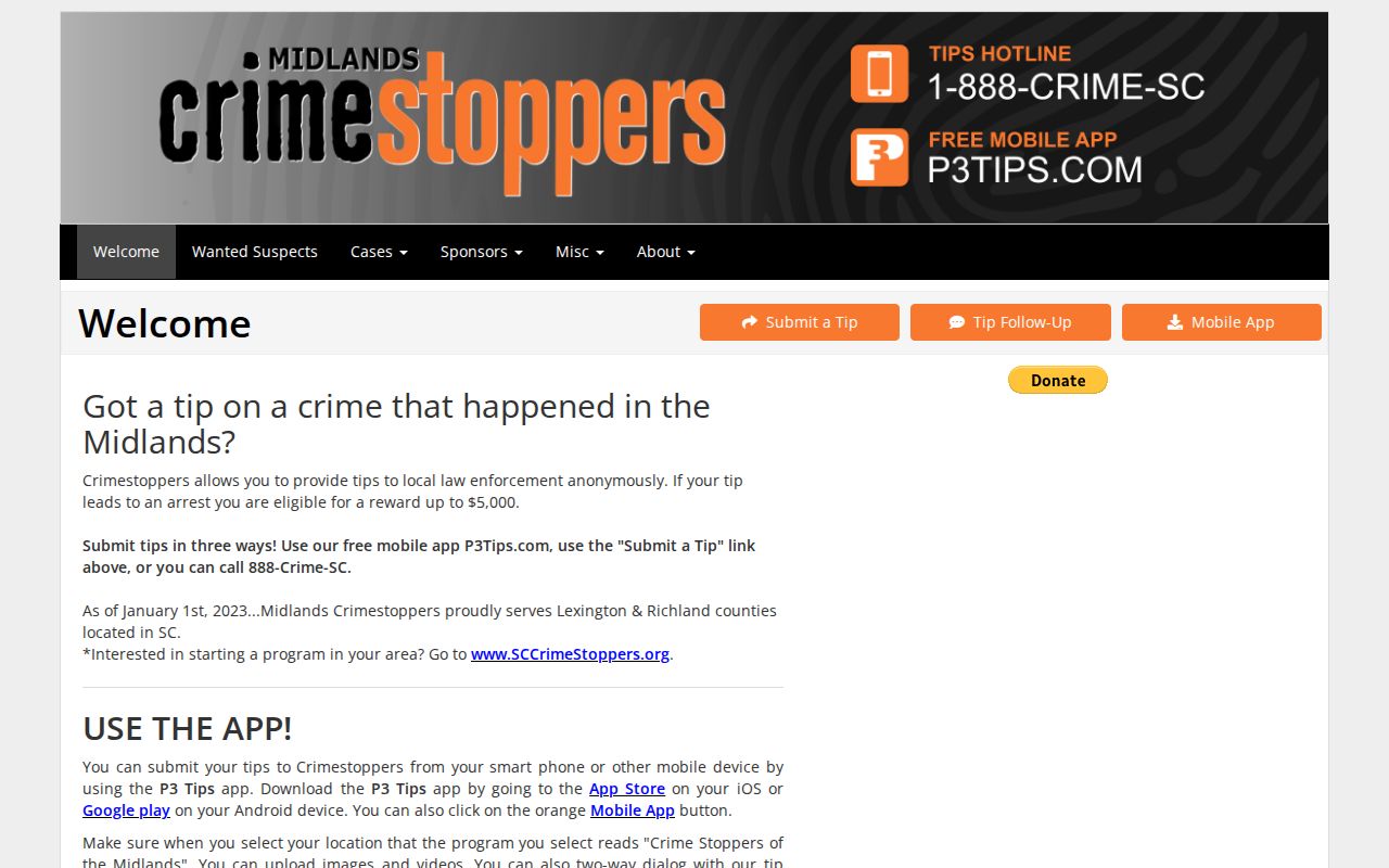 Newberry County most-wanted information: official Crime Stoppers tip channel